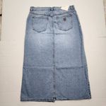 Abrand 99 LOW DENIM MAXI SKIRT SYLVIE Jean Skirt Light Wash Blue Denim Size 29 Photo 4