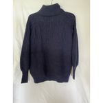 Avenue  Women's Plus Size 18 Blue Turtleneck Pom Pom Sweater Pullover Fall Winter Photo 2