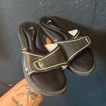 Nike  Black and White Slide Sandals with Cushion Photo 0