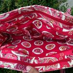 Vera Bradley Vera Bradly Retired Red Pink Paisley Double Strap Triple Compartment purse Photo 5
