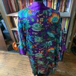 Victoria's Secret Victoria’s Secret vintage gold label purple floral satiny size 14 robe Photo 3
