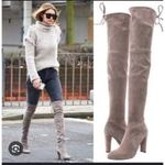 Stuart Weitzman Taupe Suede OTK Boot Over the Knee SEXY Size 9 Heels / Shoes Photo 1