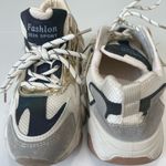 SheIn White and Gold Chunky Sneakers Photo 1