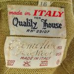 1970s Vintage Quality House Gold Sparkle Sleeveless Wool Sleeveless Blouse Large Photo 3