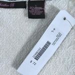 NEW Heather B Moon White / Black Trim Square Neck Knit Tank White Size M Photo 4