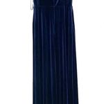 Dessy Lovely Velvet Twist Front Cutout Maxi Dress Midnight Blue Size 2 NWT Photo 4
