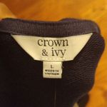 Crown & Ivy  Navy Terry Dress SIZE L Photo 4