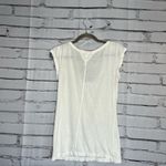 Pete and Greta Cream Cap Sleeve Fitted Tee Sleeveless Tank top SZ S Wide Neck Photo 8