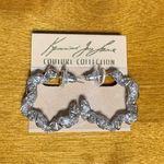 Kenneth Jay Lane Silver Twist Design Earrings Photo 1