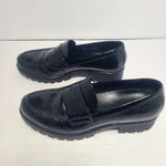 Ecco  Modtray Womens Leather Penny Loafer 7 7.5 Black Textured‎ Tray Tech Chunky Photo 2