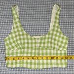 ZARA Green Gingham Halter Knit Top size S Photo 5