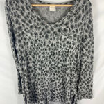Soma  Animal Print Soft Long Sleeve Top Size Medium Photo 0