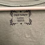 Old Navy Light Blue Green Long Sleeve Paisley Print Scoop Neck Blouse Size Large Photo 2