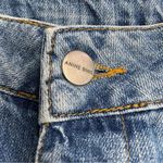 ANINE BING  Exposed Button Fly Mid Rise Slim Jeans Medium Blue Wash Size 26 | 2 Photo 5