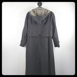 VTG Fleet Street Women's Vintage Black Trench Coat Rain Jacket Size 12 90's Gray Photo 15