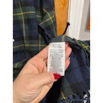 Ralph Lauren Polo Navy Green Plaid Fringe Hem Tunic Dress Popover Cotton Size 12 Photo 2