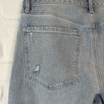 EXPRESS  Jeans High Waisted Light Wash 50/50 Rigid Stretch Ripped Wide Leg 10R Photo 6