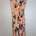 & Other Stories & Other Stories Los Angeles Atelier Pink Peach Floral Wrap Midi Dress size US 8 Photo 0
