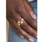 Paparazzi Foxy Fabulous Yellow Ring (141) Photo 0