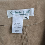 Coldwater Creek 90s Vintage Tan Eyelet Lightweight Western Boho Leather Jacket Size Large Petite Photo 5