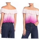 Free People Cora Off The Shoulder Pink Ombré Top NWT Photo 7