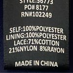 Skies Are Blue  navy and pink abstract floral tank top w/lace detail. Small. EUC Photo 9