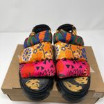 Farm Rio  Mixed Print Floral Puffy Platform Slingback Sandals (8) Photo 3