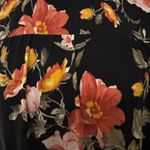 American Eagle  Outfitters Black Floral Ruffled Blouse Size M Photo 5