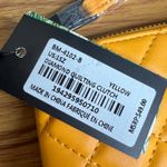 Badgley Mischka Studio Yellow Diamond Quilted Vegan Leather Clutch 7x4.5 NWT Photo 1