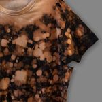 Black Brown Tan Bleached Distressed T Shirt Size L Photo 5
