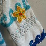 Vtg Jane’s closet 90s beach theme knit cardigan sweater colorful size small White Photo 12