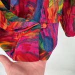 MA Studio Wrap Top Womens L/XL Multicolor Abstract Print Vintage 90s Art to Wear Red Size L Photo 2