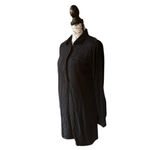Lou & grey  Women’s Black Shirt Dress XS Roll Tab Sleeve Tunic Casual Goth Photo 3