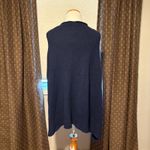 Ralph Lauren Lauren  NWT Women's Navy Blue Lambswool Blend Shawl Cape‎ Photo 2