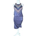 Athleta  Aqualuxe Print Swim Dress Womens Size Small Blue Photo 2