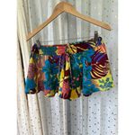 Coisas Women's Colorful Hawaiian Tropical Smocked Waist Tassel Flowy Shorts S/M Photo 1