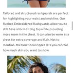 Cabana Life Navy/Gold Embroidered Ruched Rash Guard Photo 2