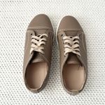 Dooney & Bourke Henry's Tan Brown Pebbled Leather Lace Up Low Top Sneakers 37 Photo 2