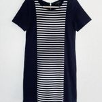 J.Crew  Navy Striped Knit Short Sleeve Mini Shift Dress 4 Photo 0