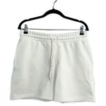 Sweaty Betty NWT High Waisted Drawstring Sweater Off White Elevated Shorts Sz L Photo 4