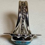 Real Turquoise Sterling Silver stamped 925 Ring Size 6.5 great gift Blue Photo 5