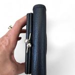 Dooney & Bourke Vintage Black Leather Bifold Wallet w/ Kiss-Lock Coin Purse Photo 3