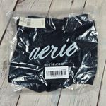 Aerie Black High Waisted Bikini Bottom Swimsuit Size L Photo 10