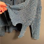 POL  Women’s Oversized Distressed Ribbed Knit Lace Sweater Hoodie Size Large L Photo 6
