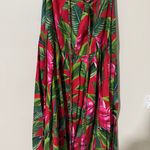 Farm Rio Red Dream Garden Lenzing Ecovero Euroflax Maxi Dress Red Size XS Photo 3