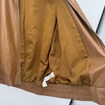 Forever 21  Brown Faux Leather Zip Jacket Classic Size Medium Photo 9