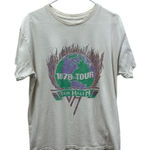 Van Halen 1979 World Tour Band Tee size L White Size L Photo 0