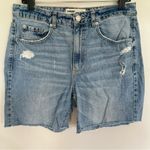 Garage Women’s  Denim Jean Cutoff Distressed Light Wash Shorts Size 11 High Rise Photo 0