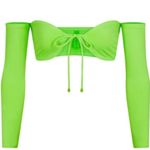 SKIMS  Swim Long Sleeve Bikini Top- Neon Green Photo 1