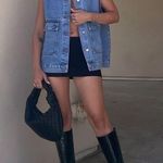 Vintage Streetwear Jean Vest Blue Size 6 Photo 15